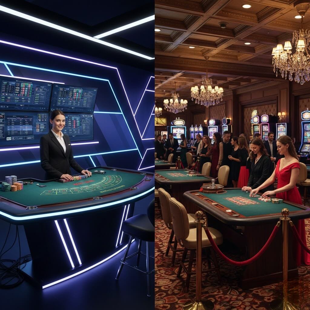 Hokiku88: Perbedaan Live Casino Online vs Casino Offline